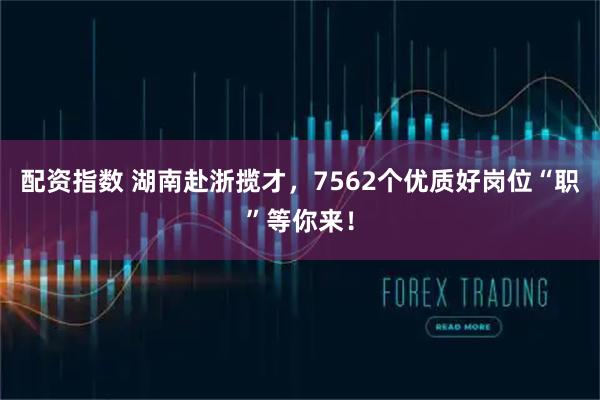 配资指数 湖南赴浙揽才，7562个优质好岗位“职”等你来！